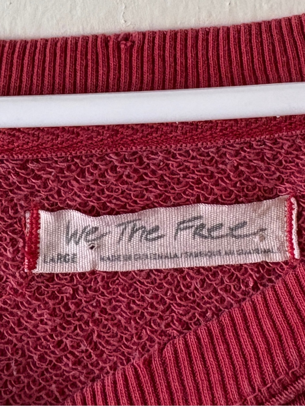 Free People We the Free Camden Sweatshirt Sz Large Oversized Distressed Pullover - Picture 5 of 9